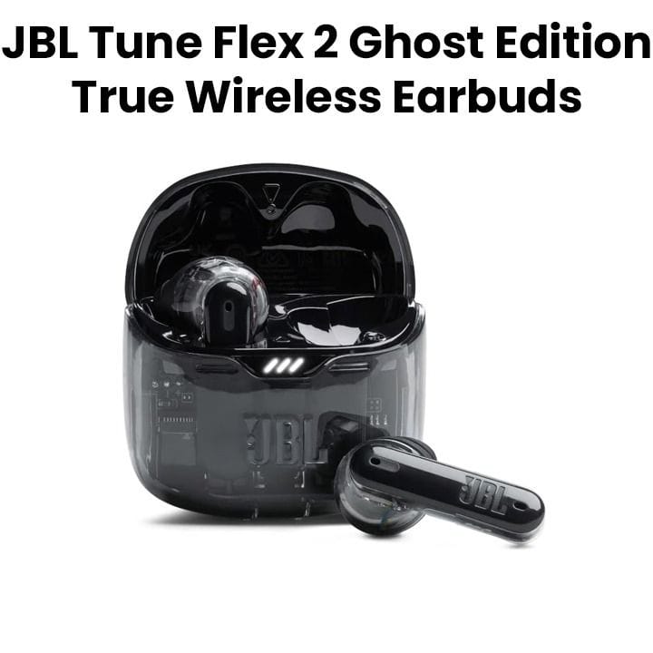 JBL Tune Flex 2 Ghost Edition True Wireless Noise Cancelling Earbuds - Black