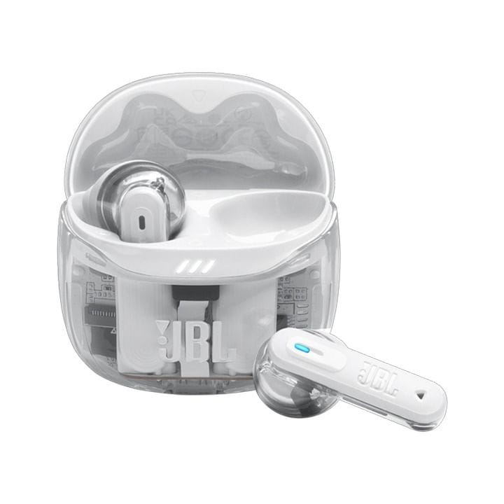 JBL Tune Flex 2 Ghost Edition True Wireless Noise Cancelling Earbuds - White