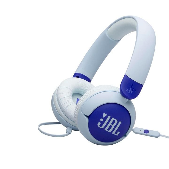 JBL Junior 320BT Wireless on-Ear Kids Headphones Safe Sound, Fit for Kids, Parental Control with Customizable Volume - Blue - JR320