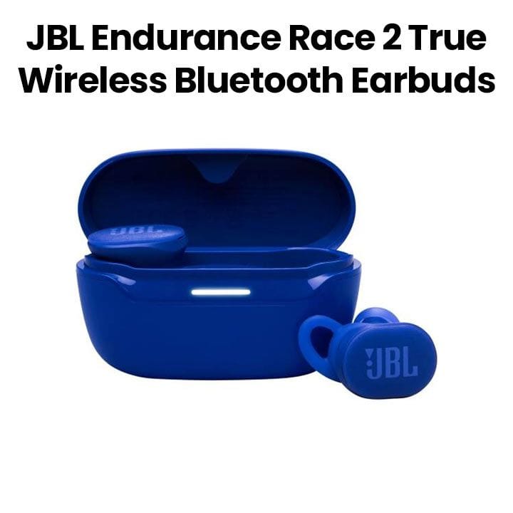 JBL Endurance Race 2 True Wireless Waterproof Sports Earbuds, 48H Of Playback, Plus Speed Charging & Active Noise Cancelling - Blue - JBLENDURRACE2BLU