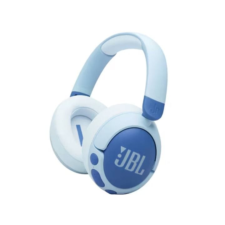 JBL 470NC Wireless Over-Ear Noise Cancelling Kids Headphones Safe Sound, Parental Control With Customizable Volume - Blue - JR470NC