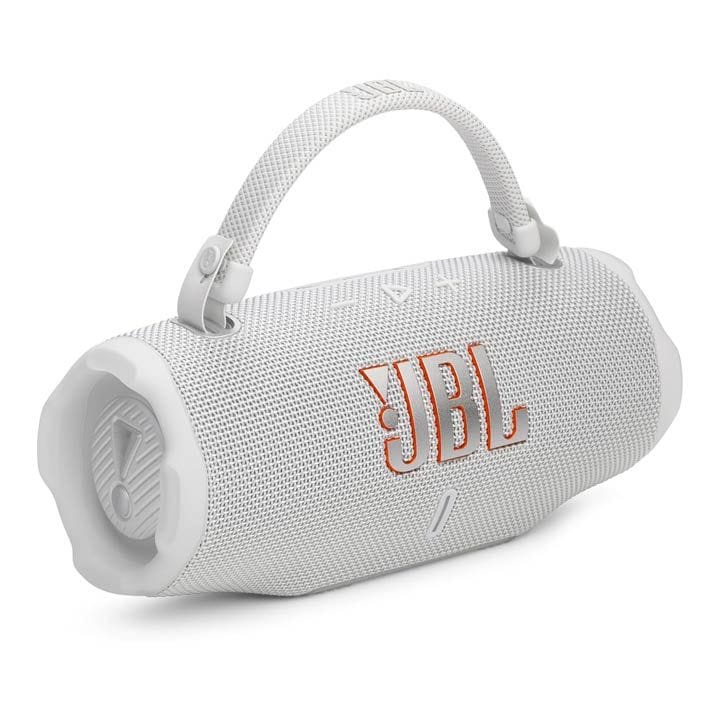 JBL Charge 6 Portable Waterproof And Drop-Proof Bluetooth Speaker With Powerbank, Durable Design Perfect For Outdoor And Indoor Use - White - JBLCHARGE6WHT