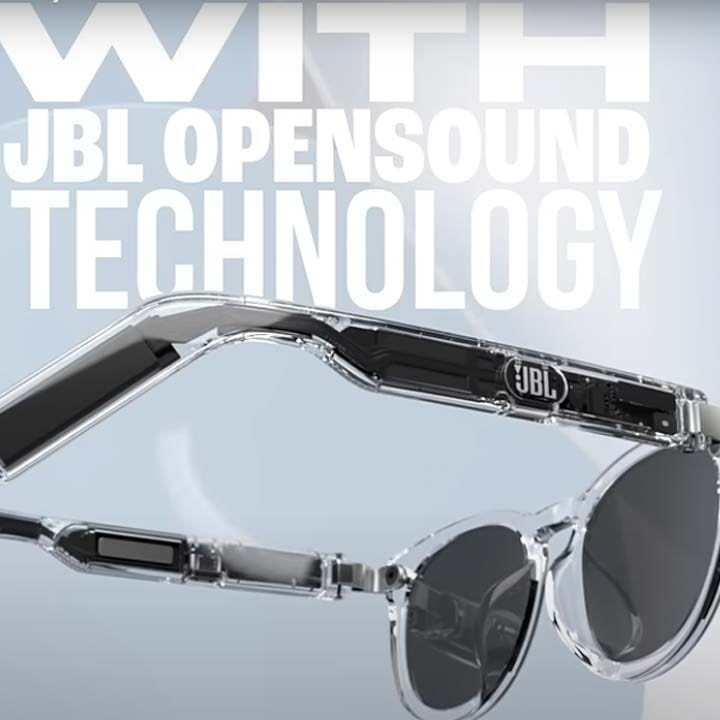 نظارات صوتية جي بي إل ساوند جير فريمز مستديرة - رمادي وأسود | JBLSOUNDGEARFRAMES-R ONX