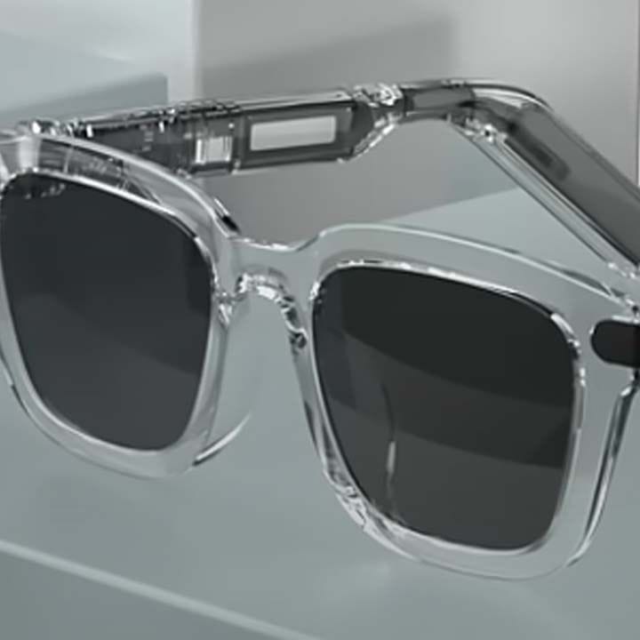 JBL Sound Gear Audio Glasses with Frames Square Greyish, Open-Ear Listening Design, Lightweight & Comfortable Frame - Black - JBLSOUNDGEARFRAMES-S ONX