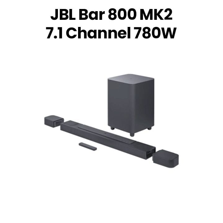 JBL Bar 800MK2 7.1 Channel Soundbar System With Detachable Speakers & Dolby Atmos, Wi-Fi Streaming With Chromecast 780W - Black - JBLBAR800MK2