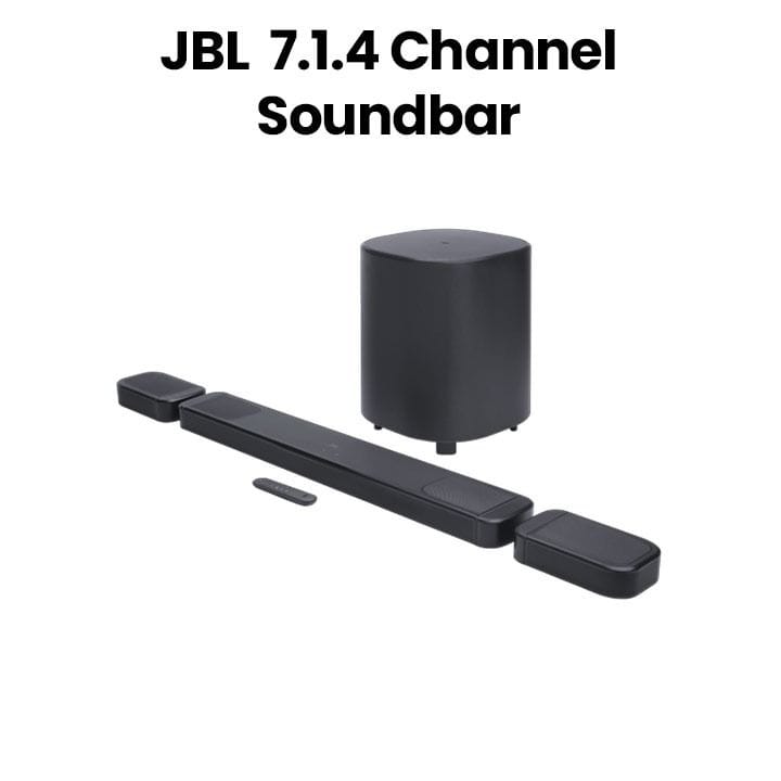 JBL Bar 1000MK2 7.1.4 Channel Soundbar System With Detachable Surround Speakers, Dolby Atmos And DTS X 960W - Black - JBLBAR1000MK2 - Open Piece (A Grade)