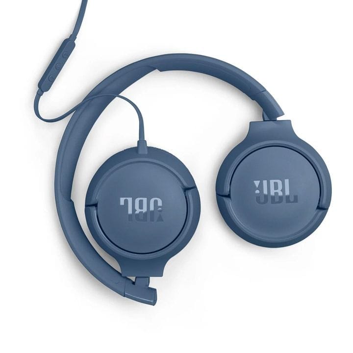 JBL Tune 520C Wired On-Ear Headphones With USB-C, Hi-Res Audio, JBL Pure Bass Sound, EQ Presets - Blue - JBLT520CBLU