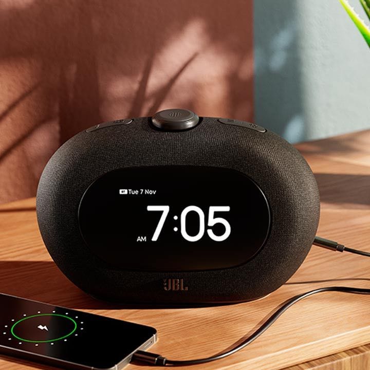 مكبر صوت بلوتوث مع ساعة راديو جي بي إل هورايزن ٢ مع دعم DAB/DAB+/FM