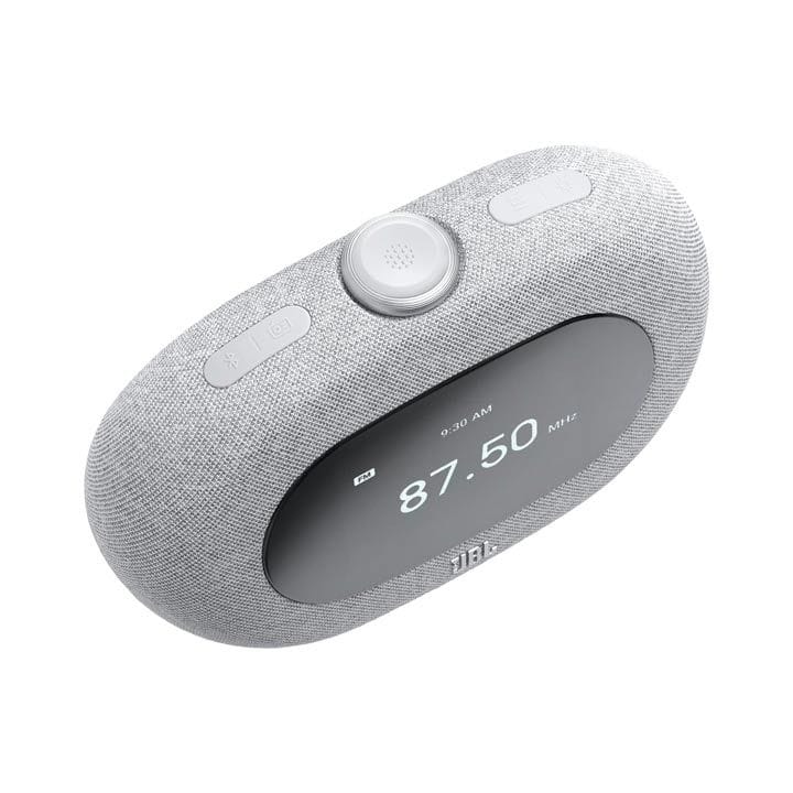 JBL Horizon3 Bluetooth Clock Radio Speaker, Powerful JBL Pro Sound, Ambient Light, Customizable Sleep Mode With DAB/DAB+/FM - Grey - HORIZON3