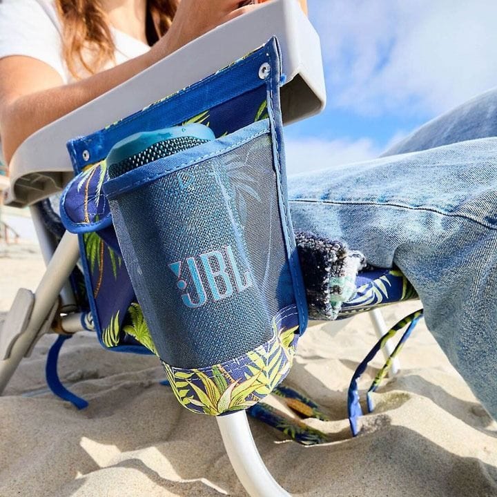 JBL Grip Bluetooth Speaker, Waterproof, Dustproof, Drop Proof, Multi Speaker Connection With Auracast 16W - Blue - GRIP