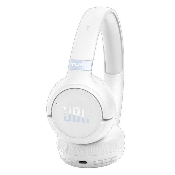 JBL Tune 680NC Wireless On-Ear Bluetooth Headphones, Active Noise Cancelling, Pure Bass Sound And Long Battery Life, Lightweight - White - TUNE680NC