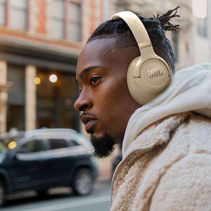JBL Tune 780NC Wireless Over-Ear Headphones, Up to 76 Hour Battery Life, Adaptive Noise Reduction, Smart Ambient - White - TUNE780NC
