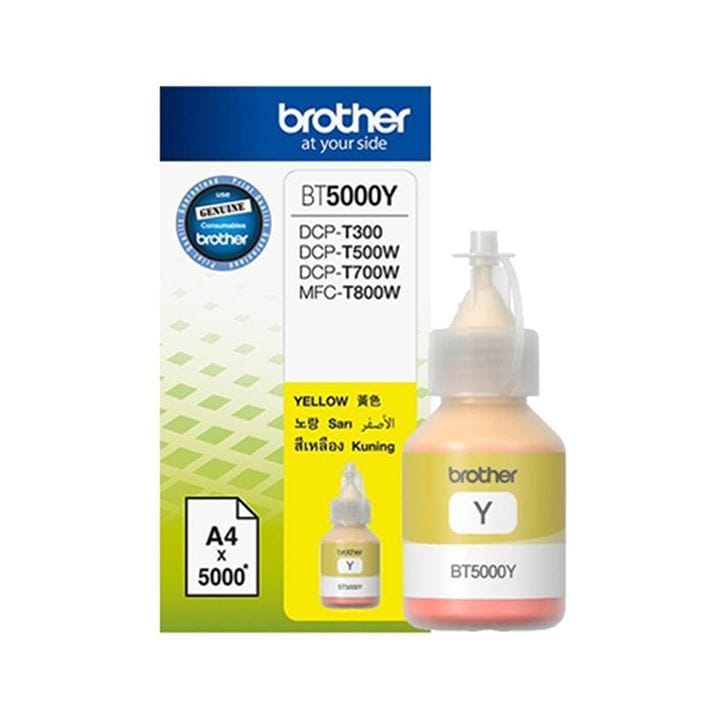 Genuine Brother Ink Cartridge - Yellow | BT5000Y