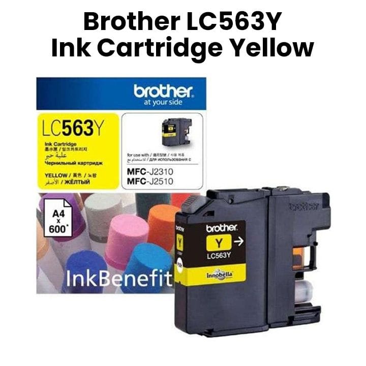 Genuine Brother Ink Cartridge For High-Quality Printing, Clear Results And Reliable Performance - Yellow - LC563Y