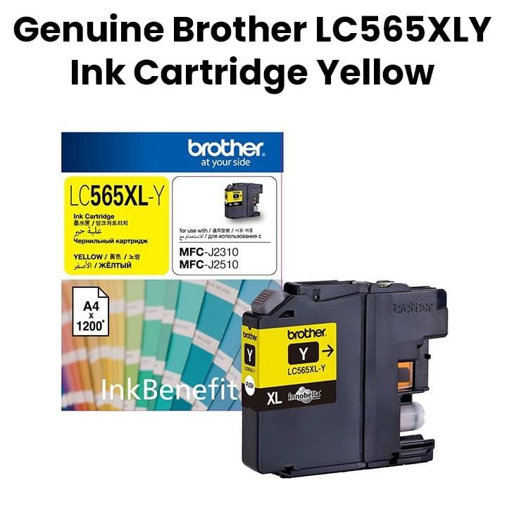 خرطوشة حبر أصلية من براذر LC565XLY - أصفر