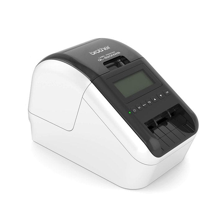Brother Desktop Wireless Label Printer, Wired LAN, Wireless, MFi And Bluetooth - White/Black - QL-820NWB
