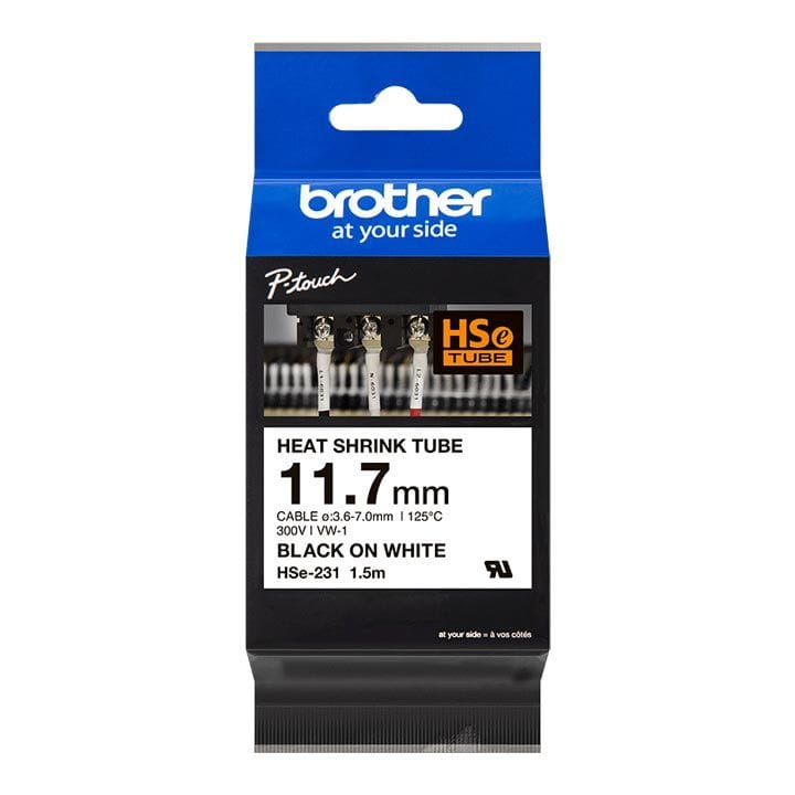 Genuine Brother HSE-231 11.7mm Label Tape