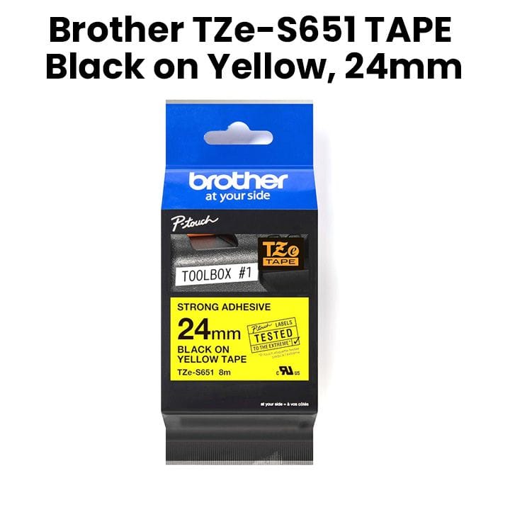 Genuine Brother TZe-S651 Strong Adhesive Label Tape