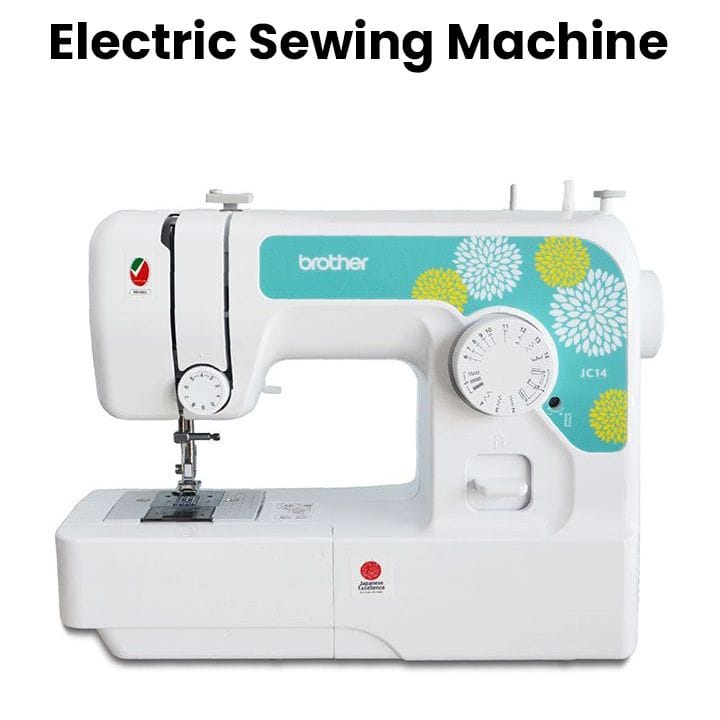Brother Electric Sewing Machine, 14 Stitch Patterns, 4 Step Button Hole, 5 MM Zig Zag - White - JC14
