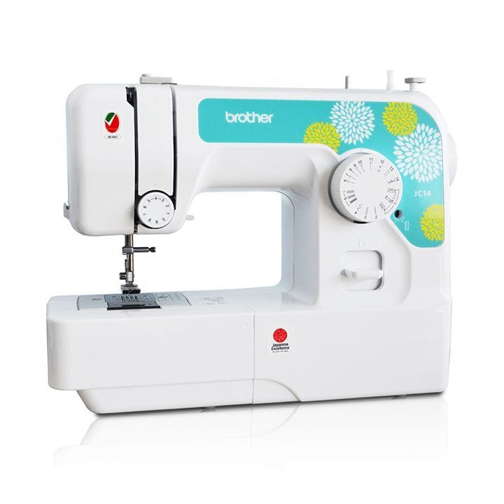 Brother Electric Sewing Machine, 14 Stitch Patterns, 4 Step Button Hole, 5 MM Zig Zag - White - JC14
