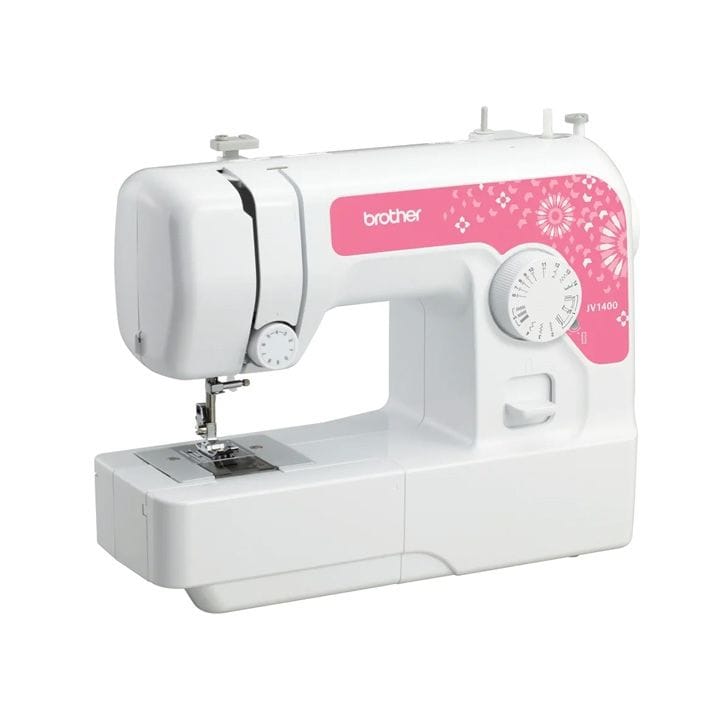 Brother Electric Sewing Machine, 14 Built In Stitches, LED Lighting, Helpful Support App - White - JV1400