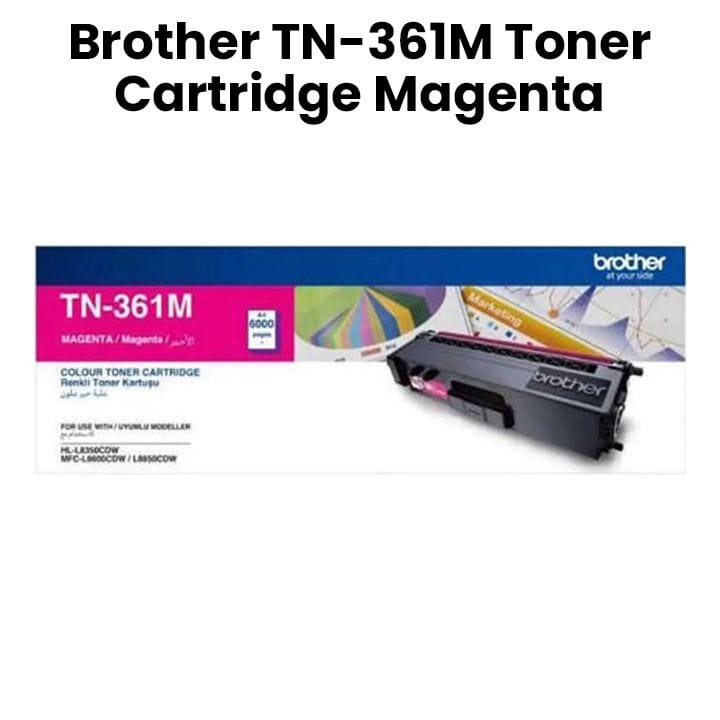 Genuine Brother Toner Cartridge For High-Quality Printing And Reliable Performance - Magenta -TN-361M