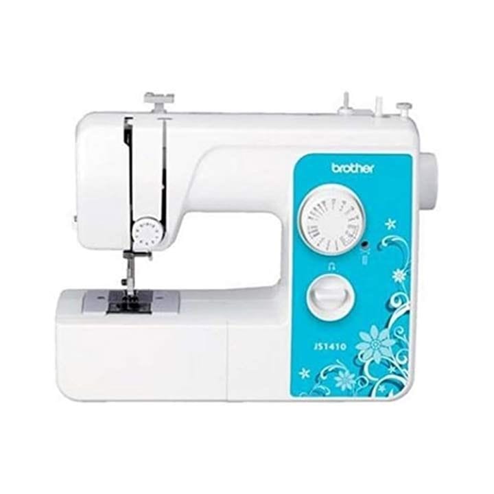 Brother 14 Stitches Automatic Sewing Machine, For Automatic Needle Threading, Quick Stitch Selection, Free Arm Function - White - JS1410