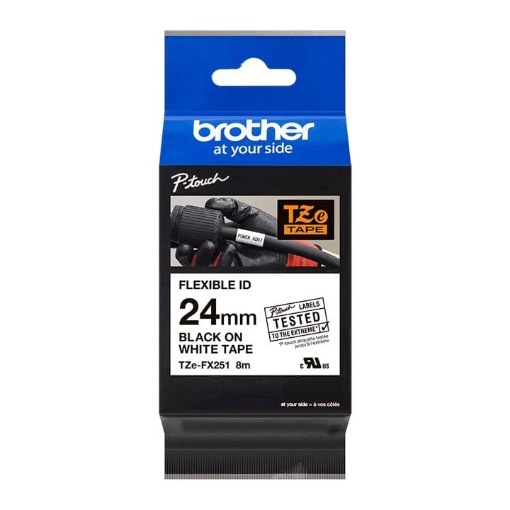 Genuine Brother TZe-FX251 Flexible ID Label Tape