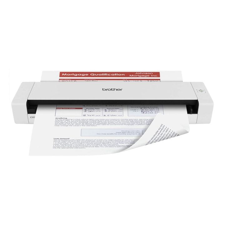 Brother Mobile Duplex Color Page Scanner, Fast Scan Speeds, Compact And Lightweight, Powered Via The Included USB Cable - White - DS720D
