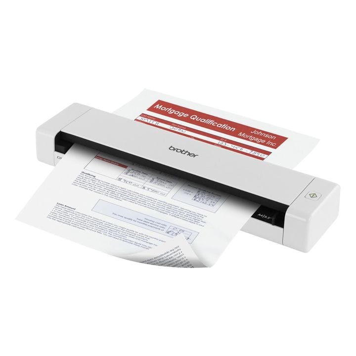 Brother Mobile Duplex Color Page Scanner, Fast Scan Speeds, Compact And Lightweight, Powered Via The Included USB Cable - White - DS720D