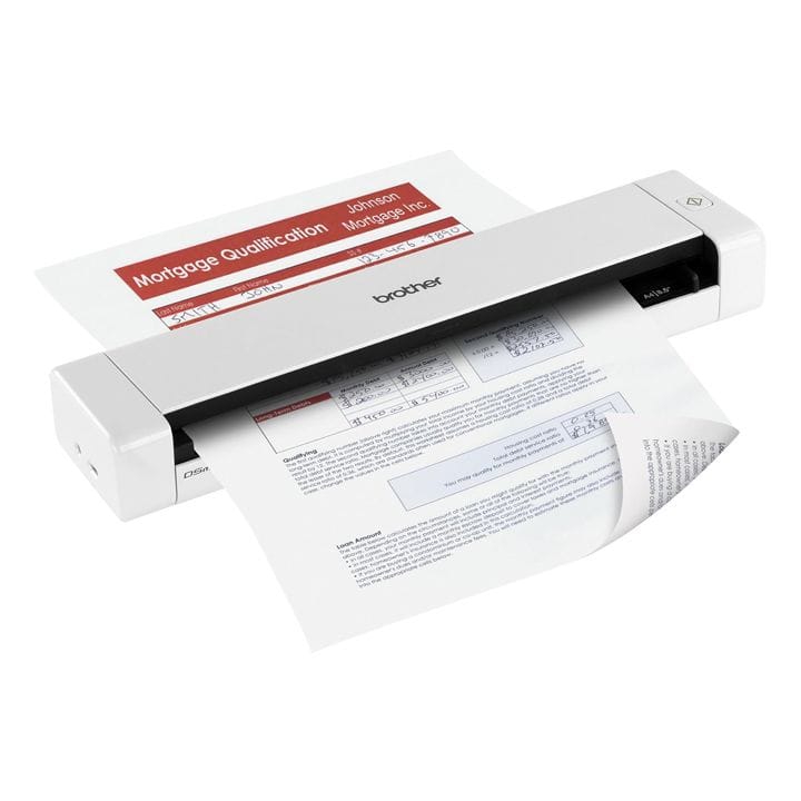 Brother Mobile Duplex Color Page Scanner, Fast Scan Speeds, Compact And Lightweight, Powered Via The Included USB Cable - White - DS720D