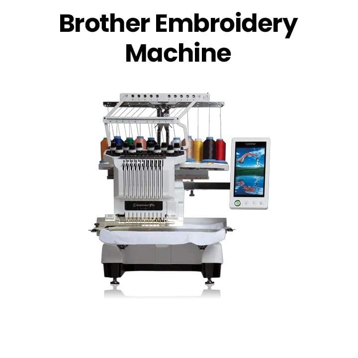 Brother Professional Embroidery Machine With 10 Needles, Adjustable Screen Brightness Settings, Zoom Function - White - PR1000E