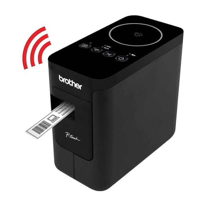 طابعة ملصقات للعمل من براذر مع دعم لاسلكي ومتوافقة مع الكمبيوتر | PT-P750W