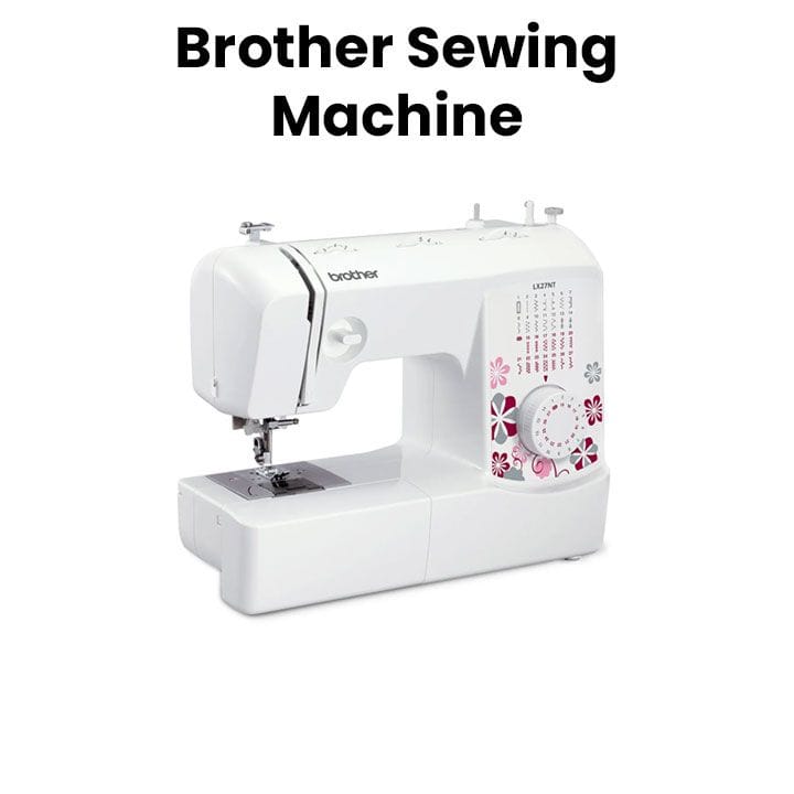 Brother Electric Sewing Machine, 27 Built In Stitches, Automatic Needle Threader, Quick Set Bobbin - White - LX27NT