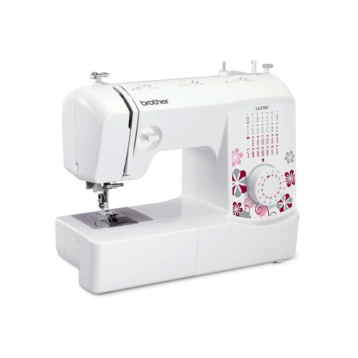Brother Electric Sewing Machine, 27 Built In Stitches, Automatic Needle Threader, Quick Set Bobbin - White - LX27NT