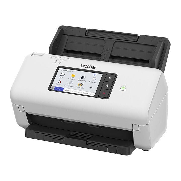 Brother Professional Desktop Document Scanner, 80-sheet Automatic Document Feeder, 2-Sided Scanning Up To 80ipm - White - ADS-4700W