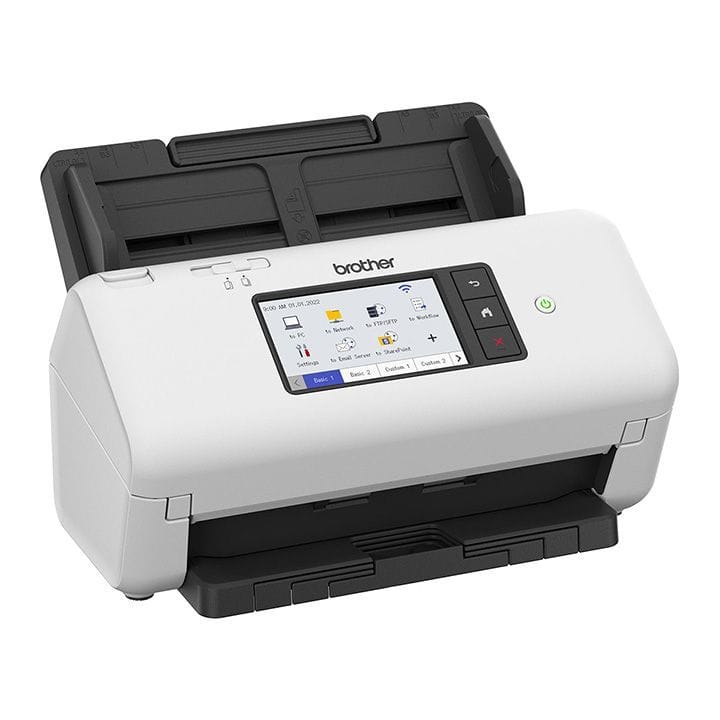 Brother Professional Desktop Document Scanner, 80-sheet Automatic Document Feeder, 2-Sided Scanning Up To 80ipm - White - ADS-4700W