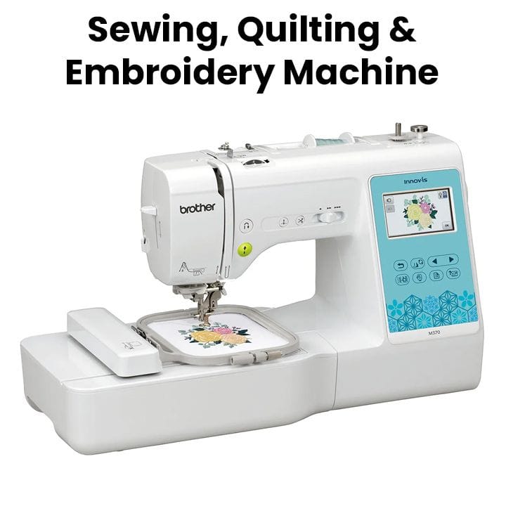 Brother Innov-is Sewing Quilting And Embroidery Machine, 135 Built-in Embroidery Patterns, Advanced Needle Threading System - White - M370
