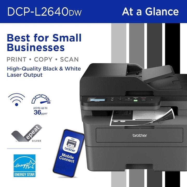 Brother Mono Laser 3-in-1 Printer Wireless | DCP-L2640DW