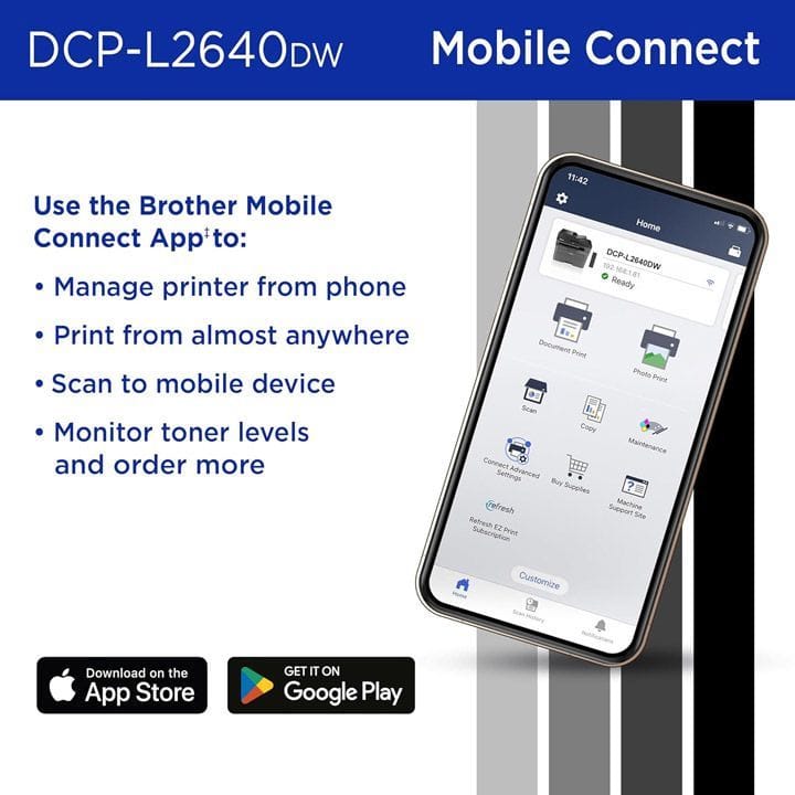 Brother Mono Laser 3-in-1 Printer Wireless | DCP-L2640DW