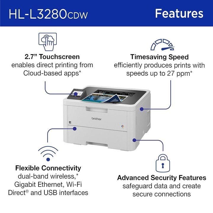طابعة ليزرية ليدبالألوان من براذر | HL-L3280CDW