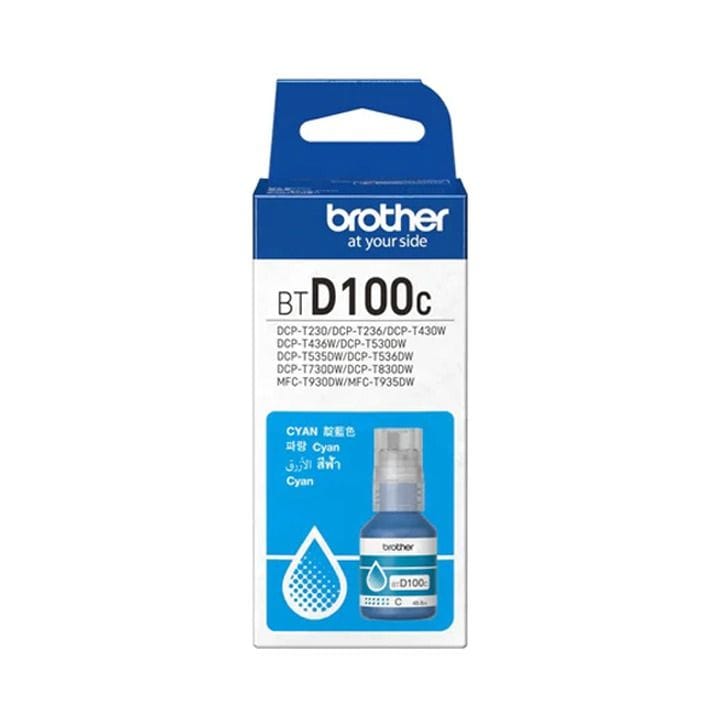 Brother Ultra High Yield Ink Bottle, For DCP-T430W, DCP-T530DW, DCP-T730DW, DCP-T830DW, MFC-T930DW - Cyan - BTD100C