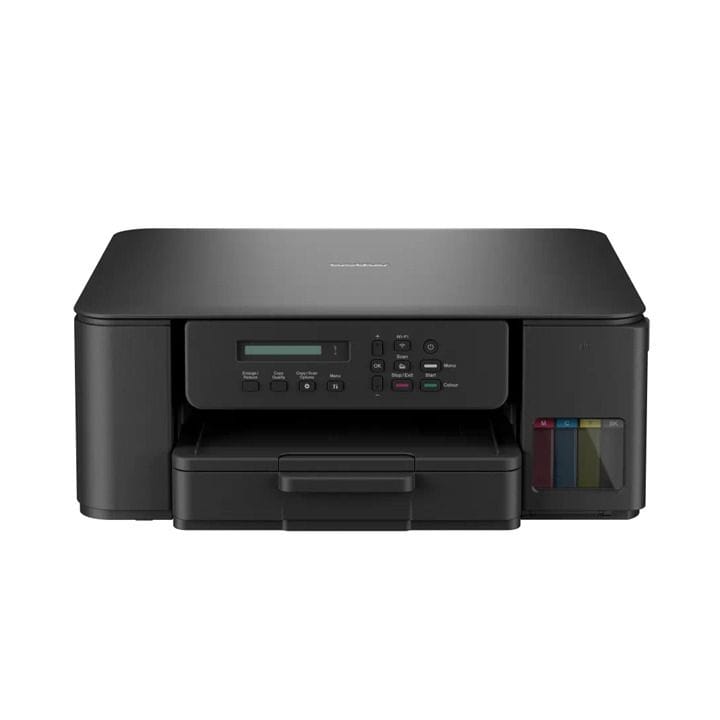 Brother A4 3-in-1 Ink Tank Printer, Automatic Duplex Printing, Wireless Connectivity, Compact Design, Mobile Printing Support - Black - DCP-T530DW