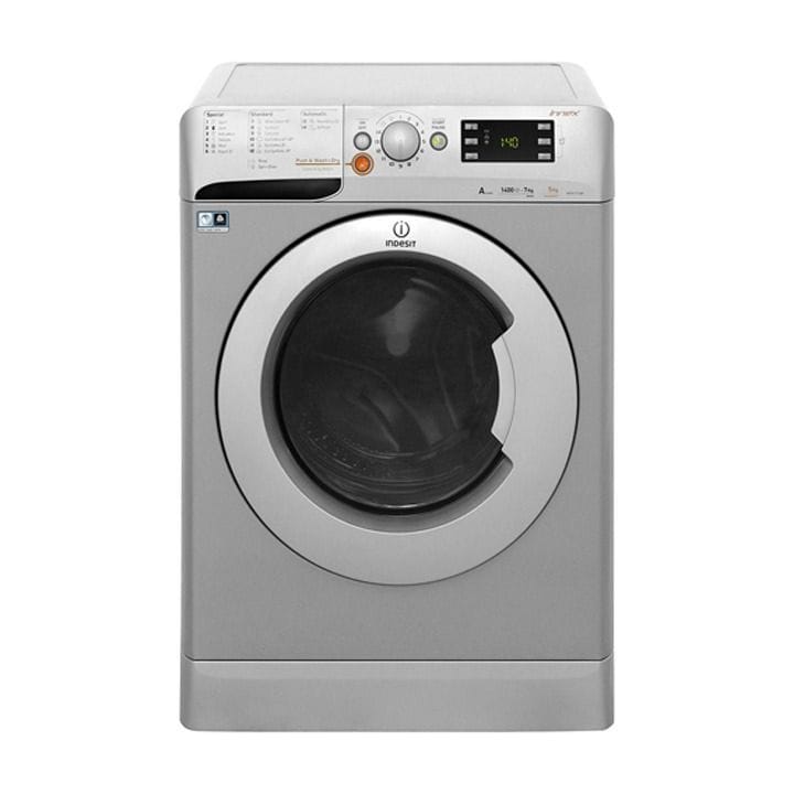 إنديست XWDE751480XS غسالة ونشافة قائمة بذاتها 7 كجم غسيل / 5 كجم تجفيف - فضي