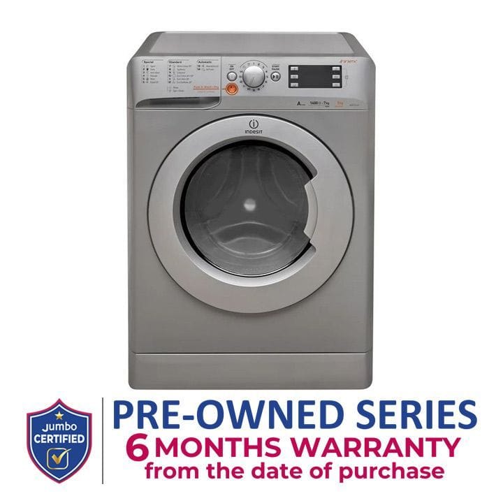 Indesit Innex 7kg Wash 5kg Dry 1400rpm Freestanding Washer Dryer - Silver (XWDE751480XS)