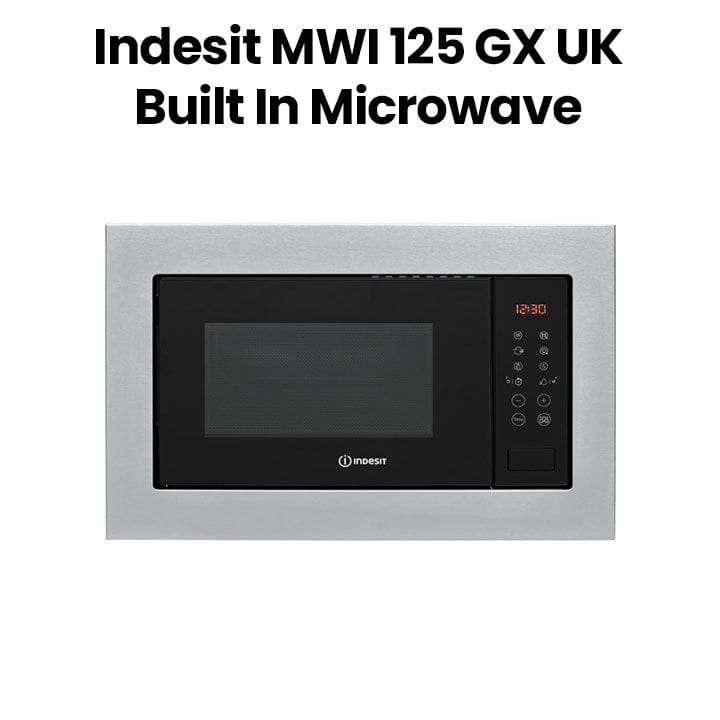 Indesit 25Ltr Built-In Microwave Oven with Grill Function (MWI 125 GX UK)