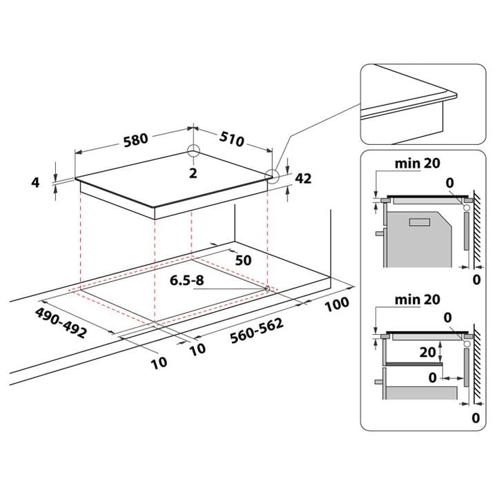 موقد سيراميك 60 سم من أريستون | HR 602 B A