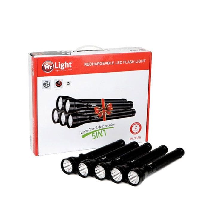 عرض كومبو 5 في 1 مصباح يدوي من مستر لايت | MR 3335