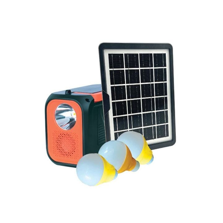Mr. Light Power Station, 12000mAh Portable Battery, Built-in LED Emergency Light, Solar Panel Charging Support, USB Charging Ports - Black - MRGJ 1011