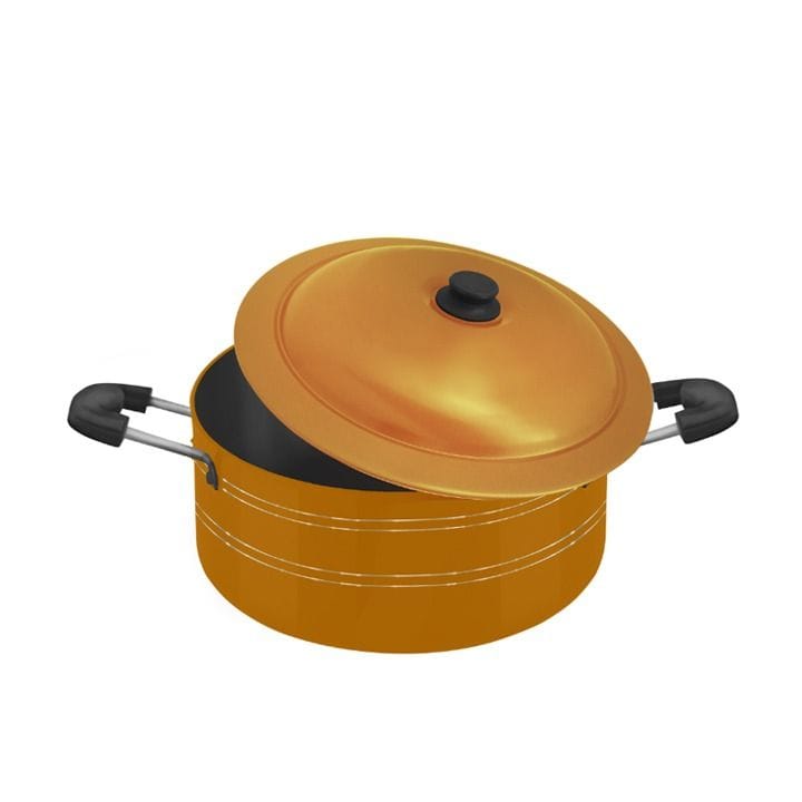 طنجرة 6 لتر بغطاء ستانلس ستيل مستر لايت | MR BIRIYANI POT 6